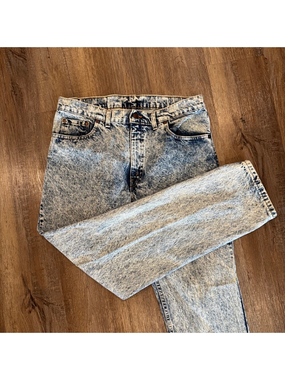Vintage Levi's 506 Acid Wash Jeans Made in USA 80s 90s Straight Mens 36 x 32